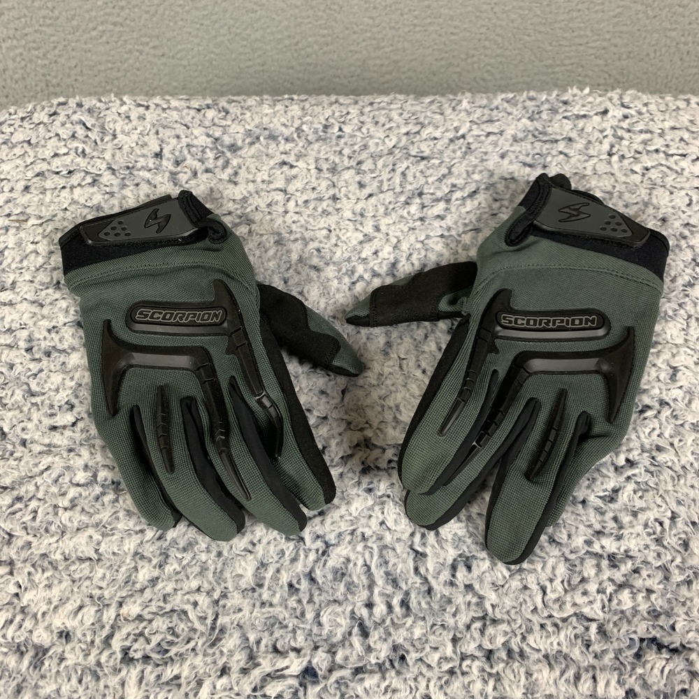 Scorpion Exo Skrub Gloves Men's XL Green/Black Stretch Street Motorcycle Racing
